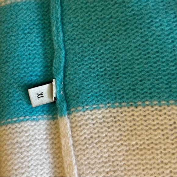 GUCCI Angry Cat-Intarsia Wool Striped Sweater Blue White L - Picture 10 of 12